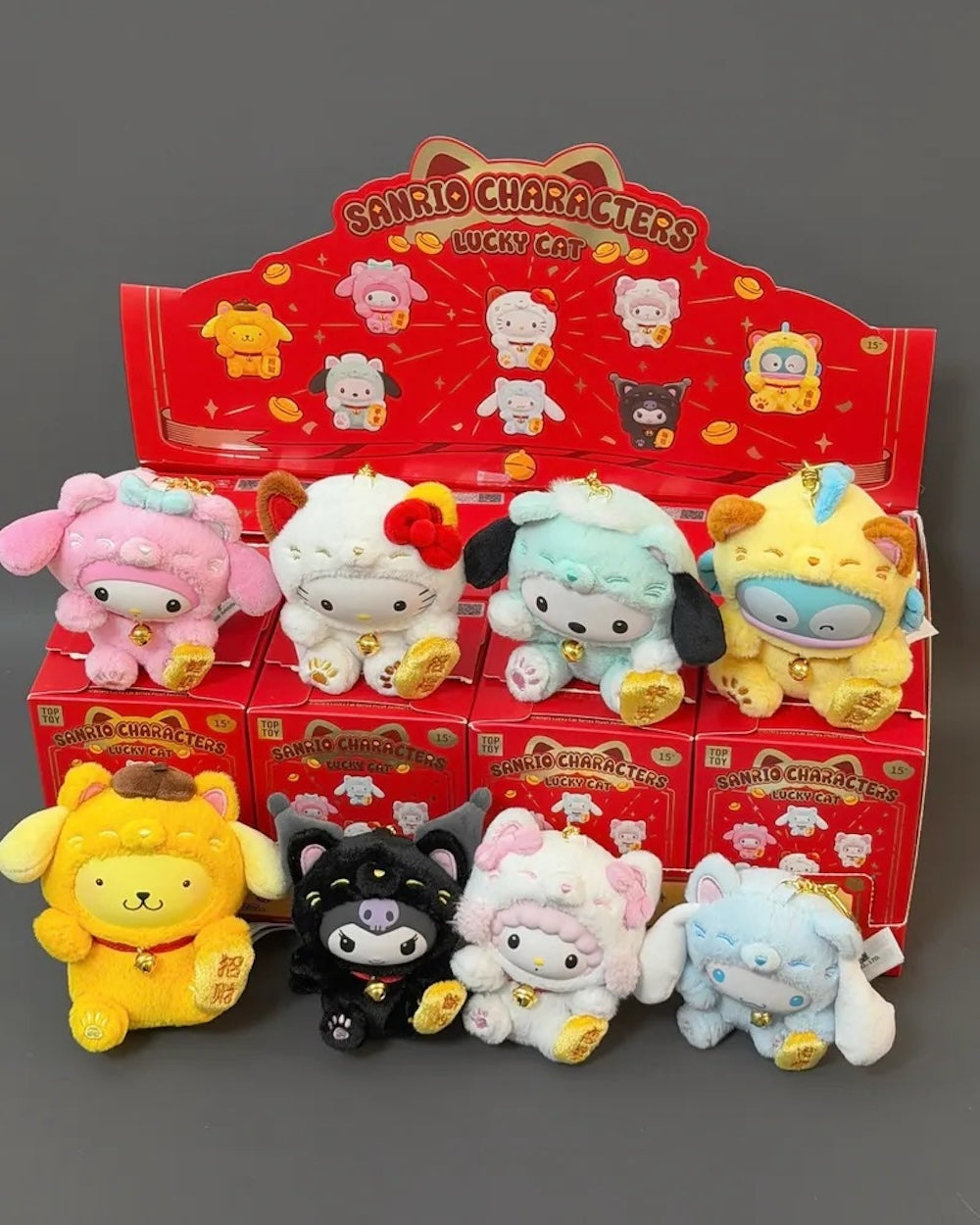 TOPTOY 三麗鷗家族 招財貓 毛絨掛件 系列盲盒