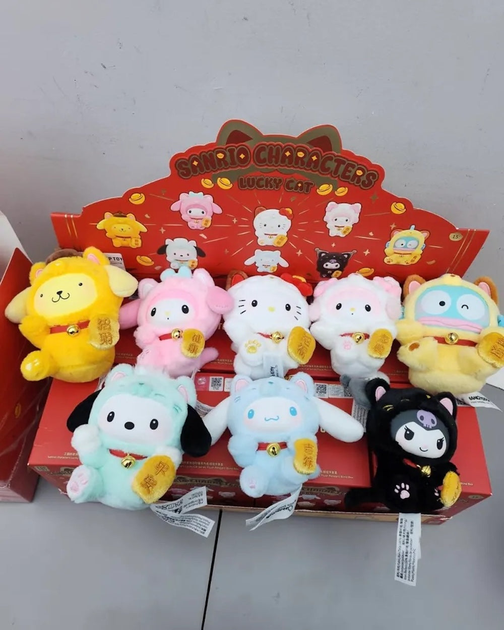 TOPTOY 三麗鷗家族 招財貓 毛絨掛件 系列盲盒