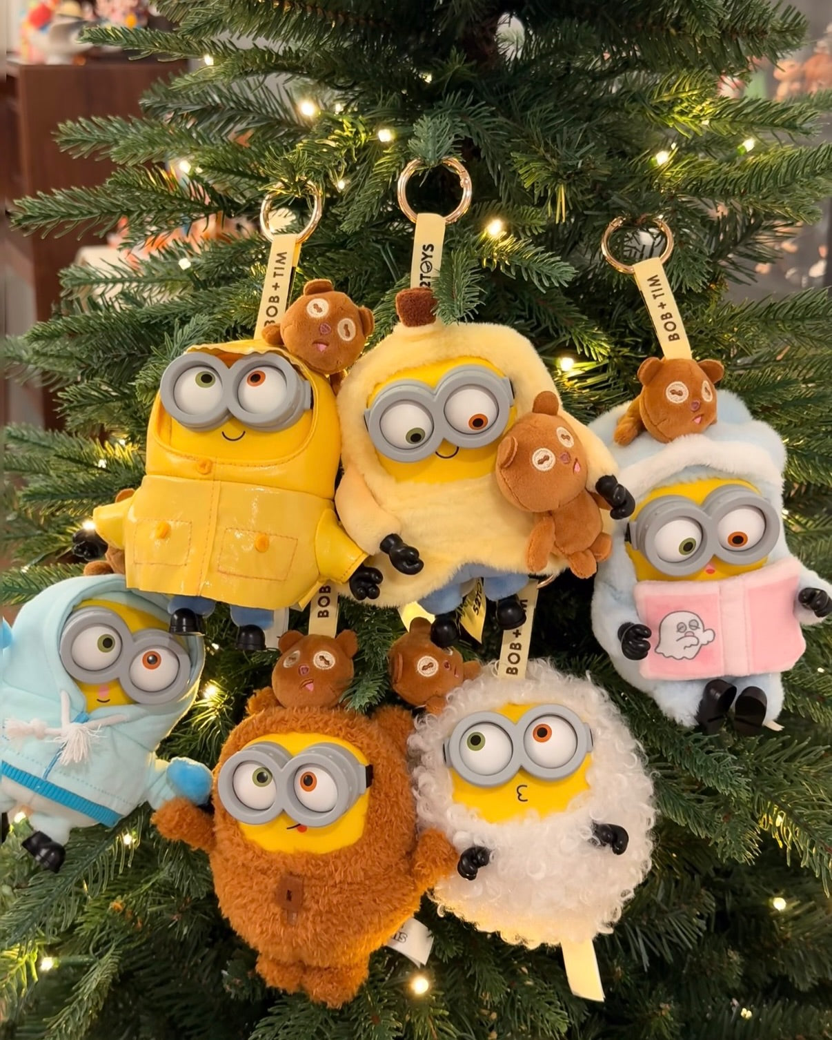 BOB&TIM小小兵好朋友在一起系列搪膠毛絨掛件盲盒