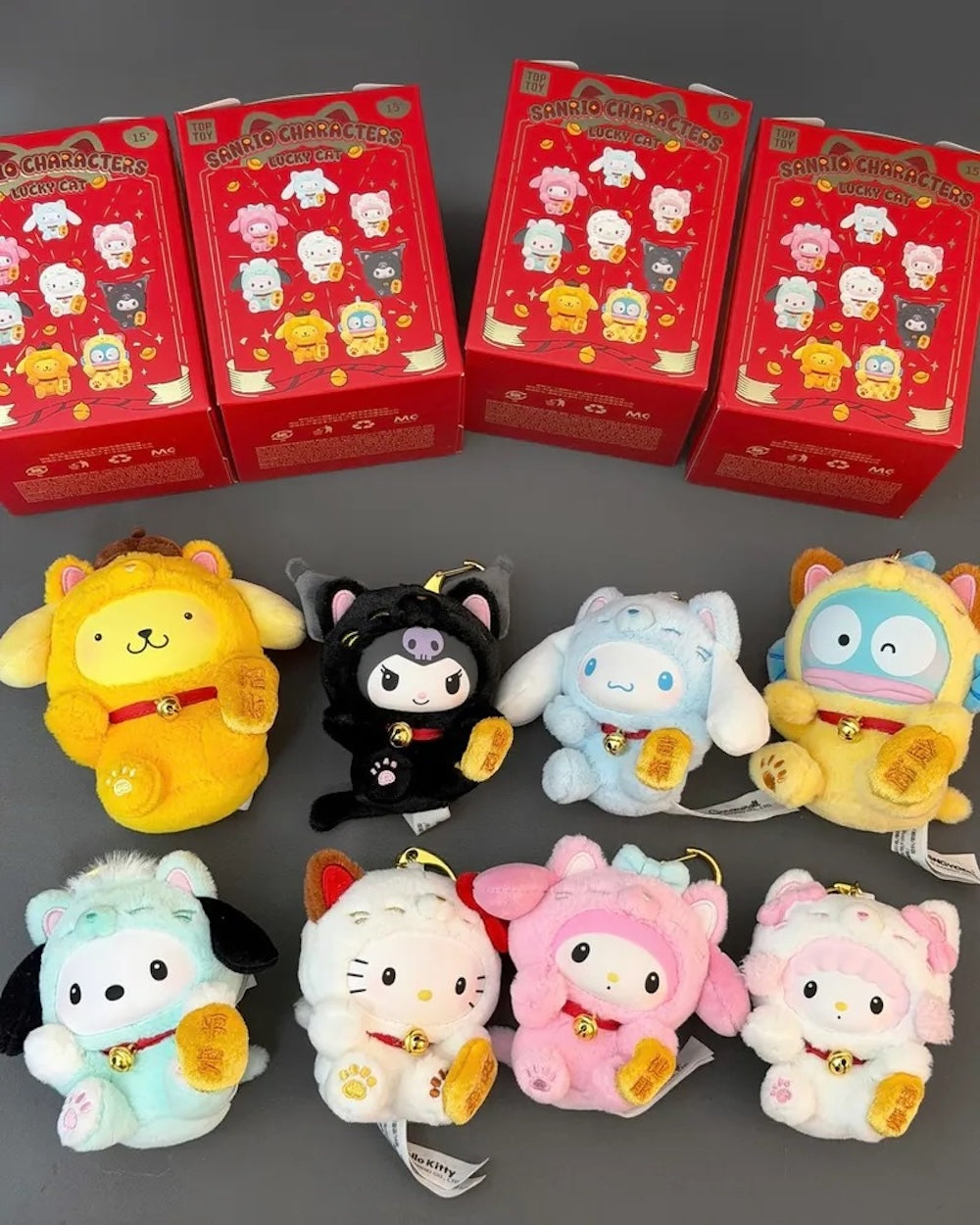 TOPTOY 三麗鷗家族 招財貓 毛絨掛件 系列盲盒